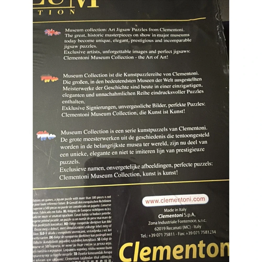 Museum Collection Louvre David 1000 Pcs. Puzzle Clementoni Napolean NIB New
